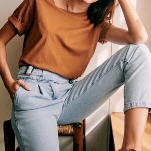 Sezane Francky Trousers Bleu Clair - Size 36